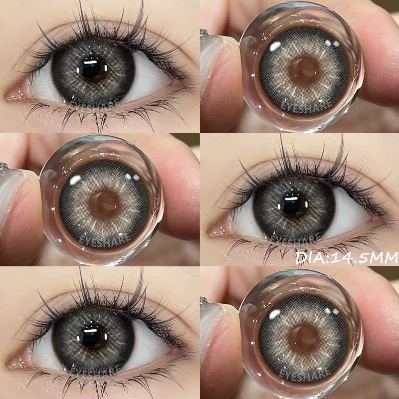 1 Pair 14.5MM Large Diameter Color Contact Lenses Big Eyes Black Contacts For Eyes Brown Lenses Cosmetic Contact Lenses