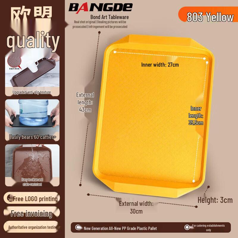 Durable Commercial Plastic Serving Tray