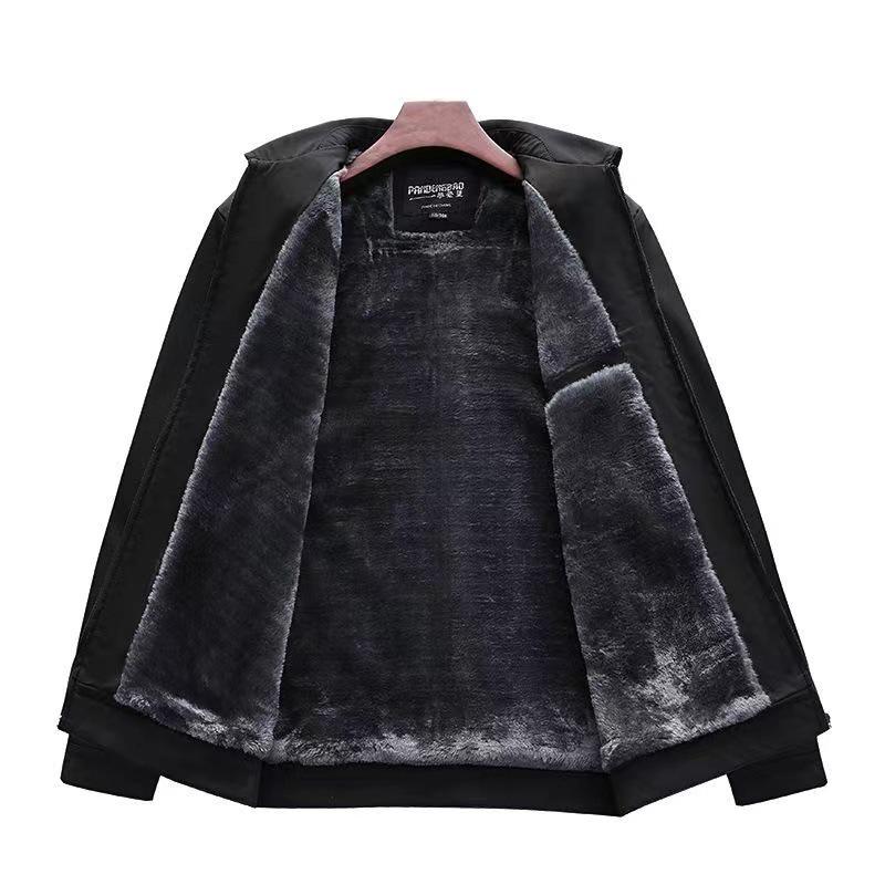 Men's Plus Velvet Jacket for Middle-aged & Elderly - Thick Winter Coat for Dad & Grandfather