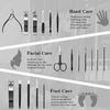 Kongqtee Set de Manucure Kit de Coupe-ongles Pour Femmes et Hommes 18 en 1 Professionnel Acier Inoxydable Kit d'Outils de Soin des Pieds Coupe-ongles Set Ciseaux Toilettage K