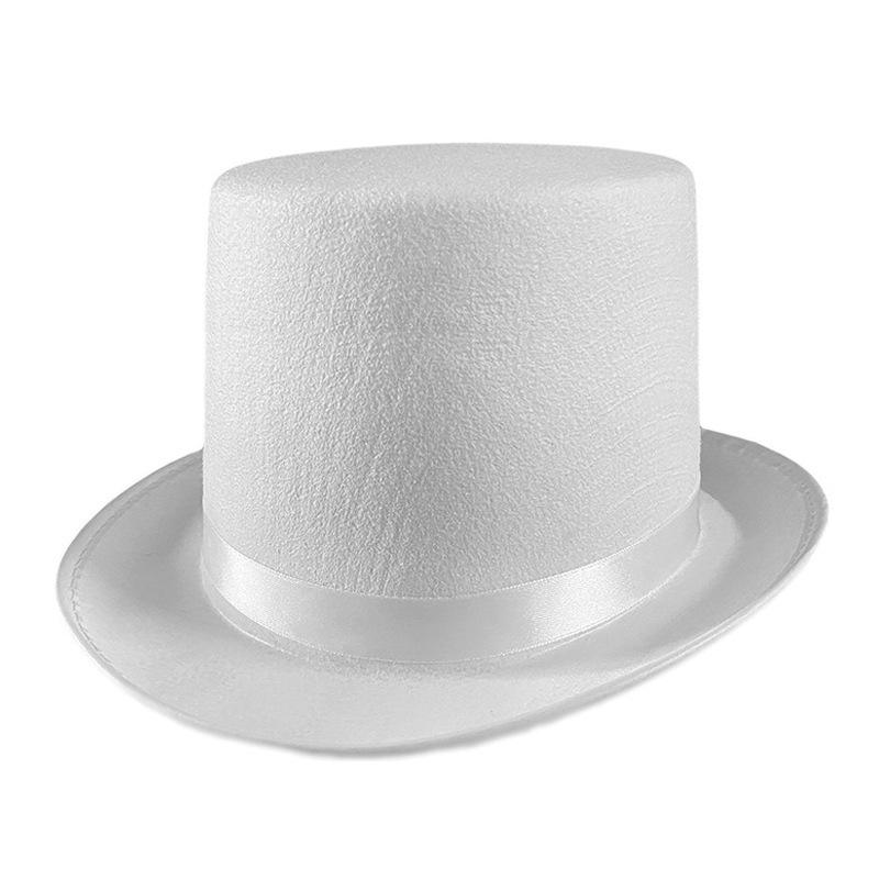 High hat retro British gentleman jazz hat magician hat show sequined hat rain high hat non-woven