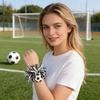 Soccer Theme Wrist Flower Cheerleader Pom Pom Wristband Sports Game Performance Dance Flower Ball for Soccer Events Game Day Party Favors
