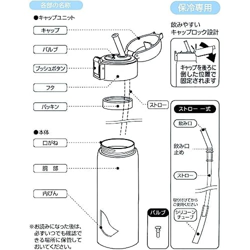 Skater Straw Mug Bottle 350ml Cold Storage Stainless Steel Water Bottle Snoopy One Touch Open STOT3ST-A