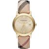 BU9026 The City Champagne Dial Check Strap Women's Watch