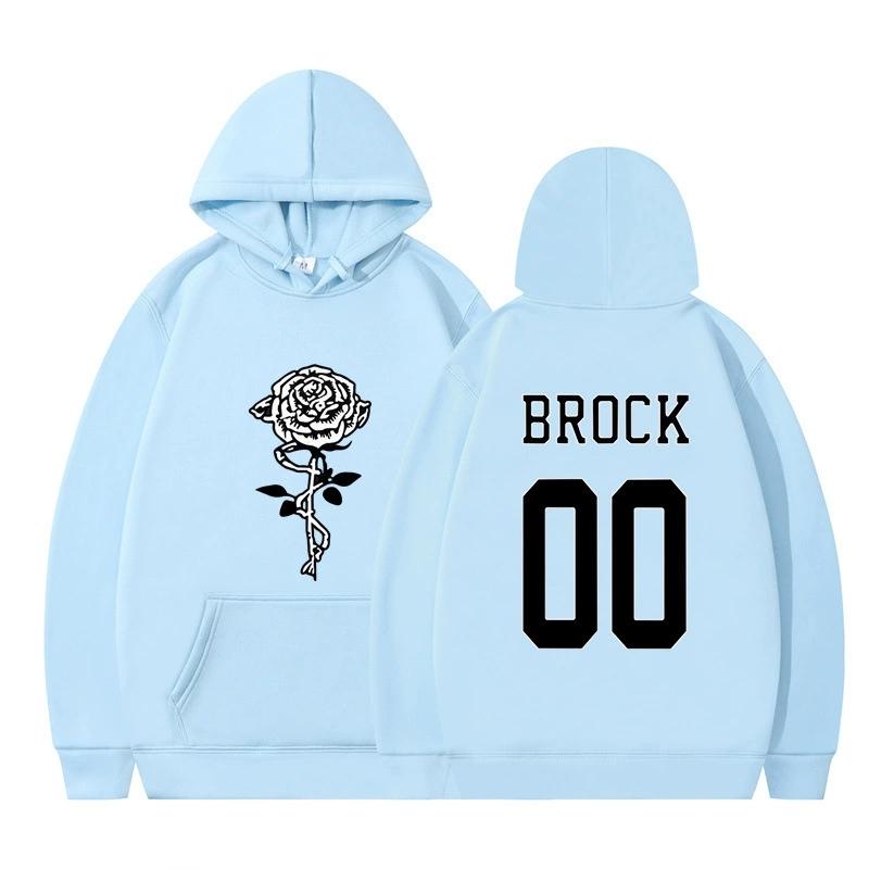 Men Women's Fleece Hooded BROCK Printed Spring Autumn Pullover Sweatshirt Fashion Hoodie Casual Hip Hop New Men Tracksuit Streetwear