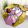 1pc Courage the Cowardly Dog Automatic Open/Close Folding Umbrella, Windproof 8-Rib Construction, Lightweight Travel Umbrella for Women/Men 20