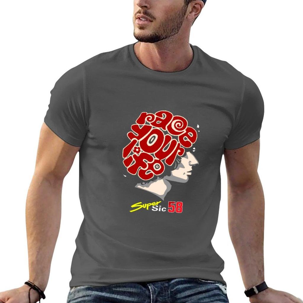 Marco simoncelli 42 T-shirt t-shirt essenziale t-shirt uomo T-shirt semplice