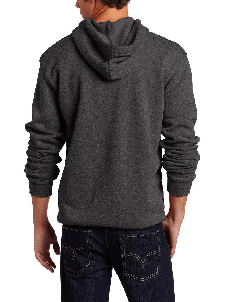Carhartt Signature Sleeve Logo Midweight Hooded Sweatshirt Carbon Men's B&T K288, Heather, 2X-Large