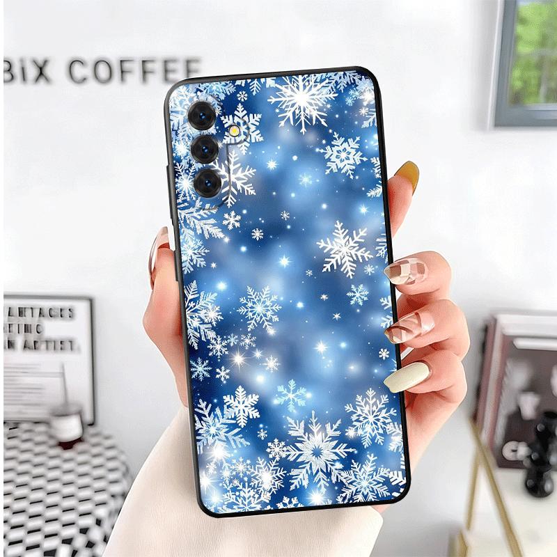 Snow Snowflake Winter Cold Soft Phone Case for Samsung A17 A37 A57 A16 A26 A36 A56 A15 A25 A35 A55 A14 A24 A34 A54 A13 A23 A33 A