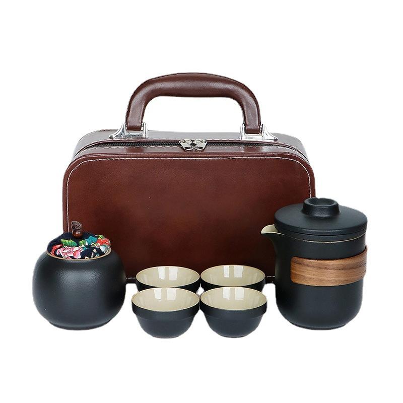 Reise Kung Fu Tee Set Kleines Set Tragbare Kuaike Tasse Ein Topf Vier Tassen Outdoor Teekanne Teetasse Geschenke