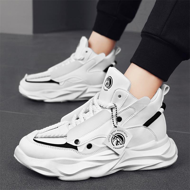 Shoes Autumn New Thick-soled Heightened Wear-resistant Outdoor Leisure Sports High-top Shoes