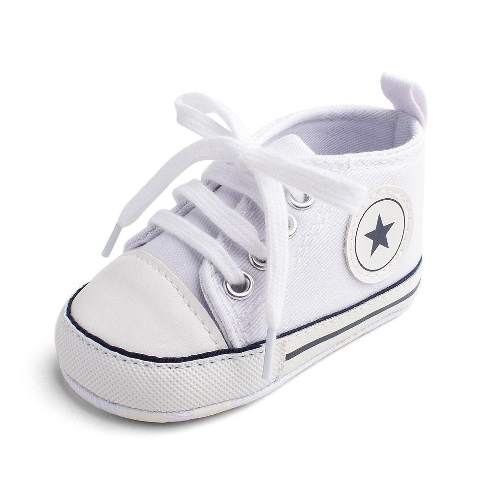 Baby Canvas Lace-up Shoes - Spring/Autumn Style, Solid Color, Versatile Toddler Footwear (D603)
