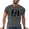 Schwarze Kakadus T-Shirt Basic Einfarbige Kurzarm-T-Shirt