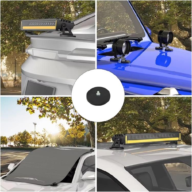 Multiple Purpose Magnetic Base 66mm/88mm Diameter Rubber Mounting Solution Heavy Duty Clamp Mount for SUV Truck LED Work