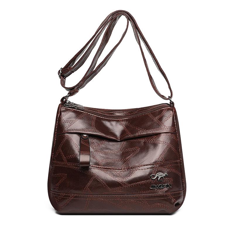 

Винтажная женская сумка через плечо, сумка для мам среднего и пожилого возраста кофейный