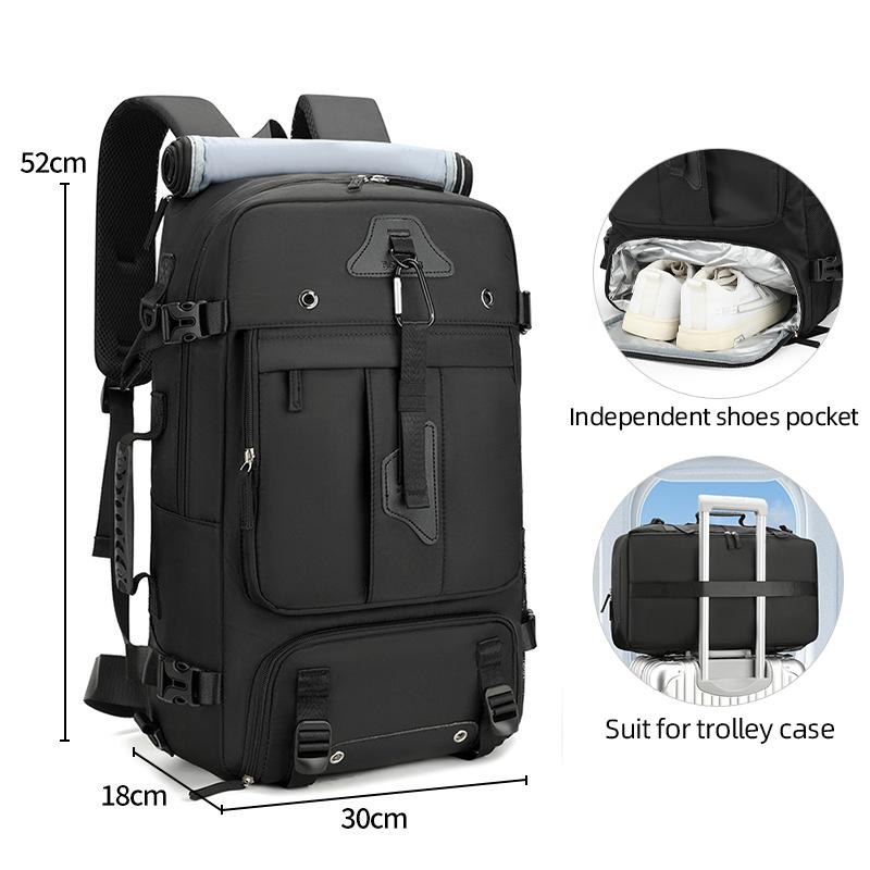 Large-capacity Backpack Men's Outdoor Expandable Multi-compartment Travel Boarding Backpack Travel Large Luggage Bag