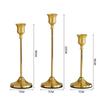 3pcs Romantic Vintage Tabletop Candle Holders Metal and Aluminum Home and Hotel Decoration Candlestick Holder Candle Stand