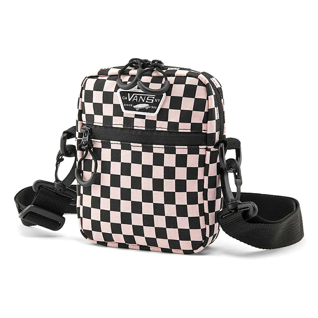 Vans Checkerboard Nylon Shoulder Crossbody Bag Unisex bags Pink VN0A4BH1ZJY