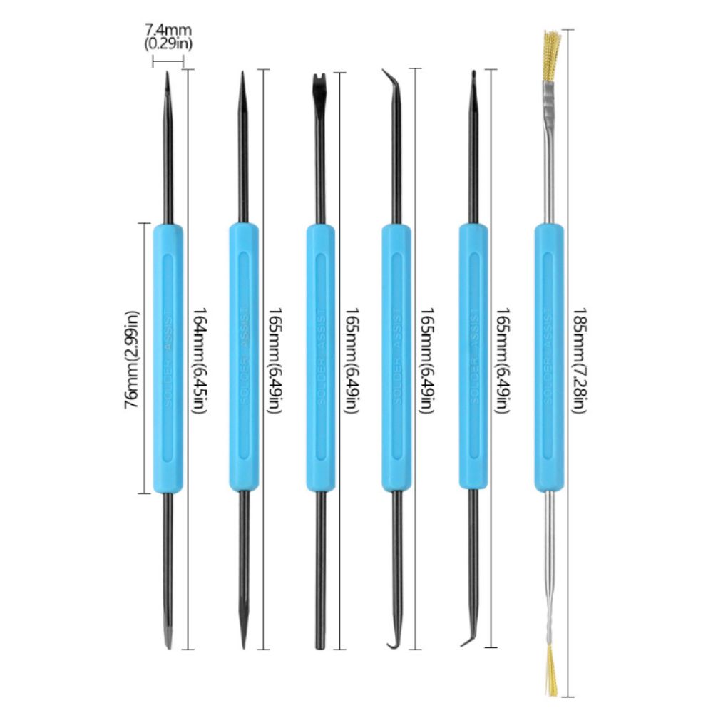 Blue Color Desoldering Aid Tool Black Oxide Carbon Steel Circuit Boards Tool Ergonomic Design Durable Material Welding Kit