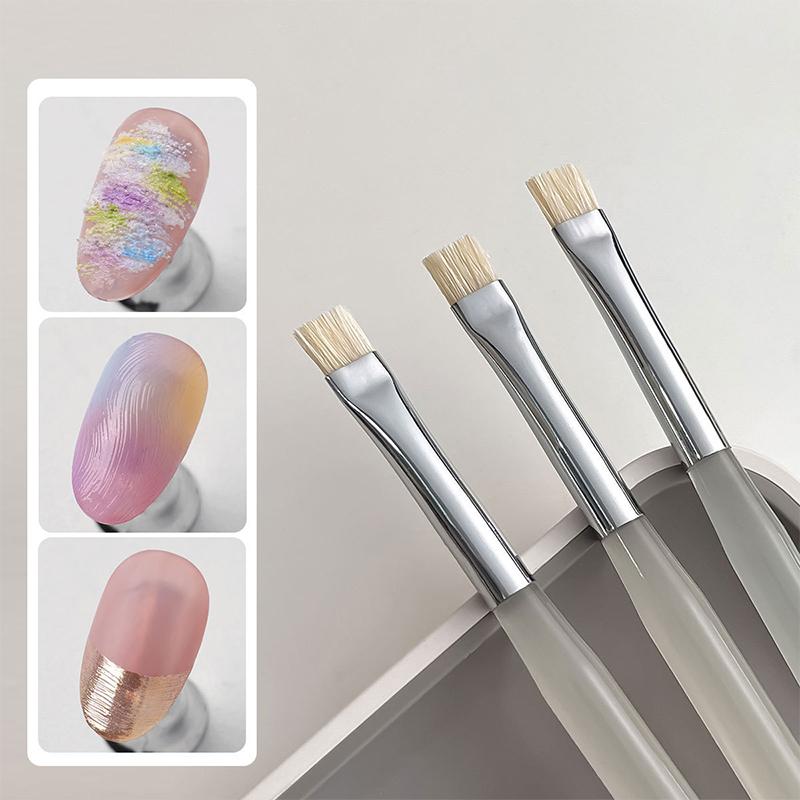 Nailart Textur Pinsel French Tip Styling Nagelpinsel Licht Phototherapie Pinsel Kunststoff Maniküre Malwerkzeug Nagellackstift
