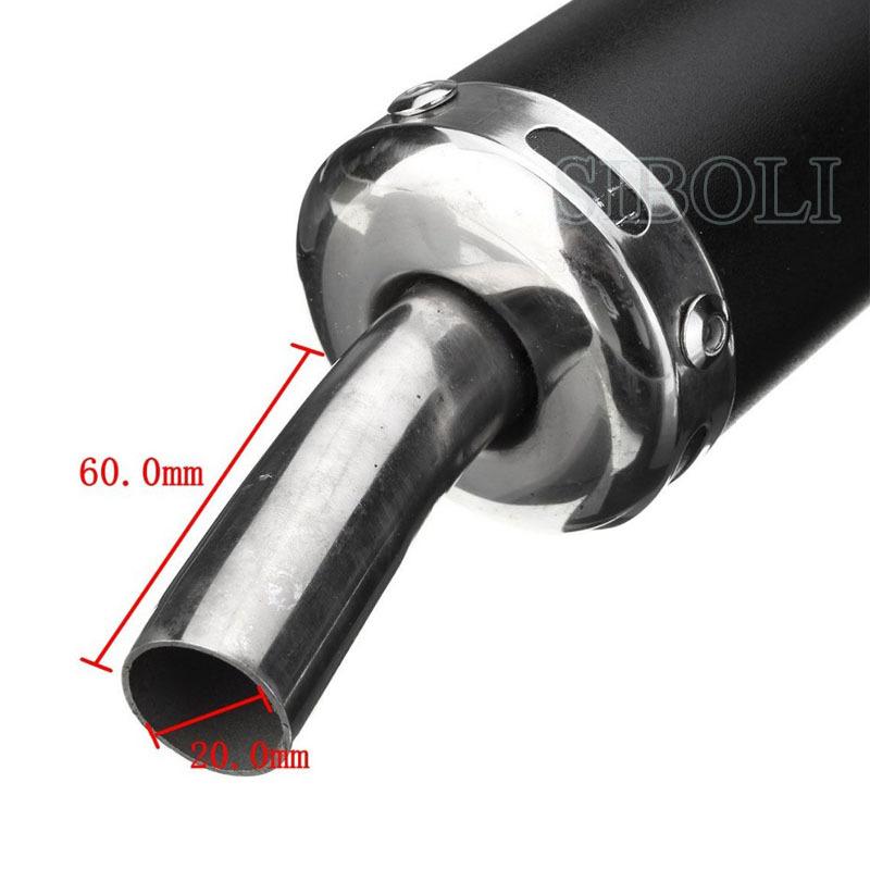 20mm inlet 280mm Universal Motorcycle Exhaust Muffler Pipe For ATV Street Scooter Motocross Escape Moto 50cc 125CC