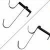 2Pcs Double Hook Pool Pole Hanger Metal Fence Hooks No Drill Pool Pole Fixing Hooks  Net Storage