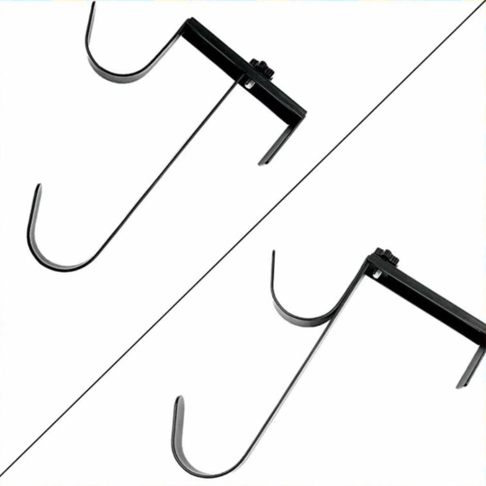 2Pcs Double Hook Pool Pole Hanger Metal Fence Hooks No Drill Pool Pole Fixing Hooks  Net Storage