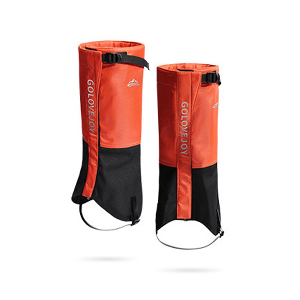 

Non-Slip Waterproof Thermal Snow Cover Leg Protector with Adjustable TPU Straps Winter Warmth Gear Skiing Snow Sports Equipment M помаранчевий