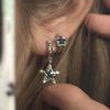 925 Sterling Silver Asymmetric Hoop Earrings for Women Girls Gold Silver Color Party Jewelry Gifts