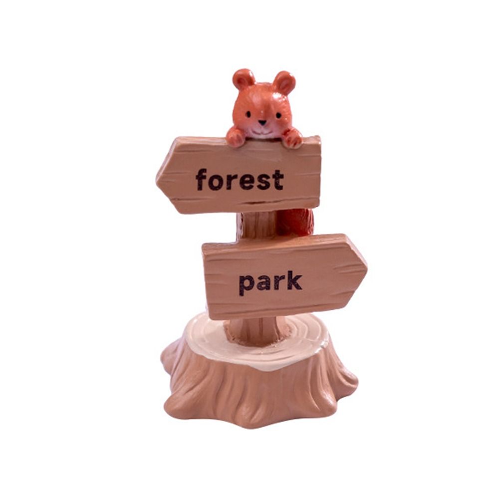 Multicolor Micro Road Signs Resin Mini Signpost Figurine Craft Miniature Road Board