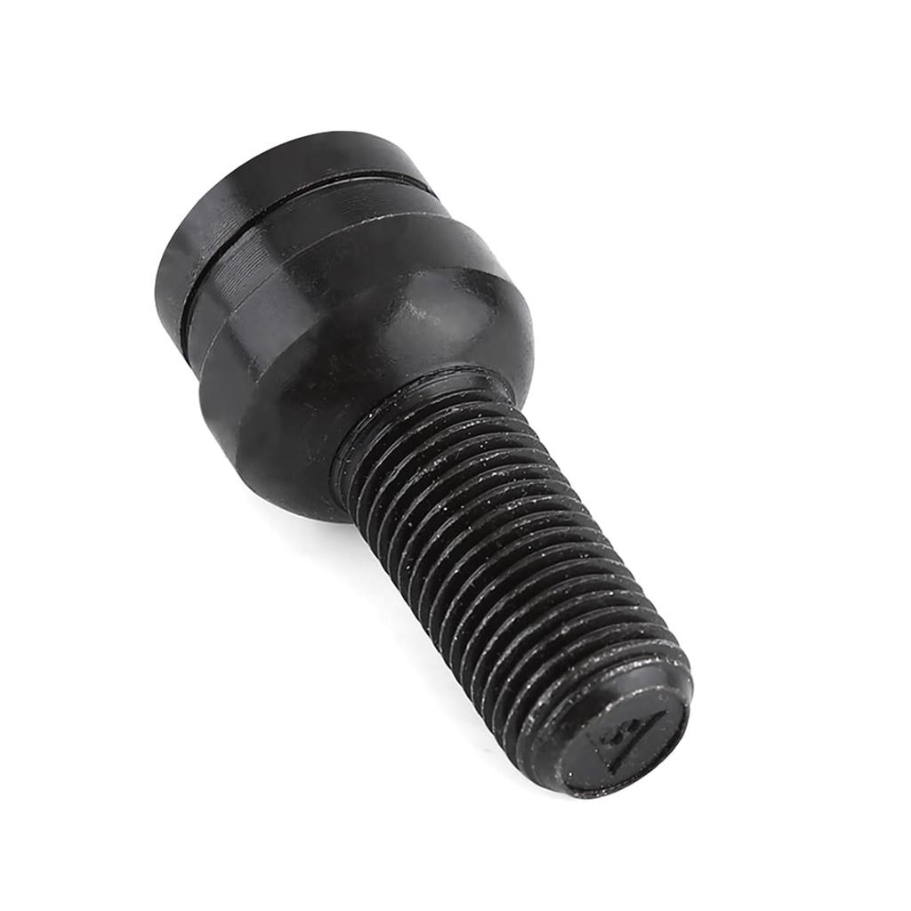 Locking Wheel Nut Set, 4Pcs M14*1.5MM Steel Wheel Bolt Lock Lug Nut Set with Key Replacement Accessories Black