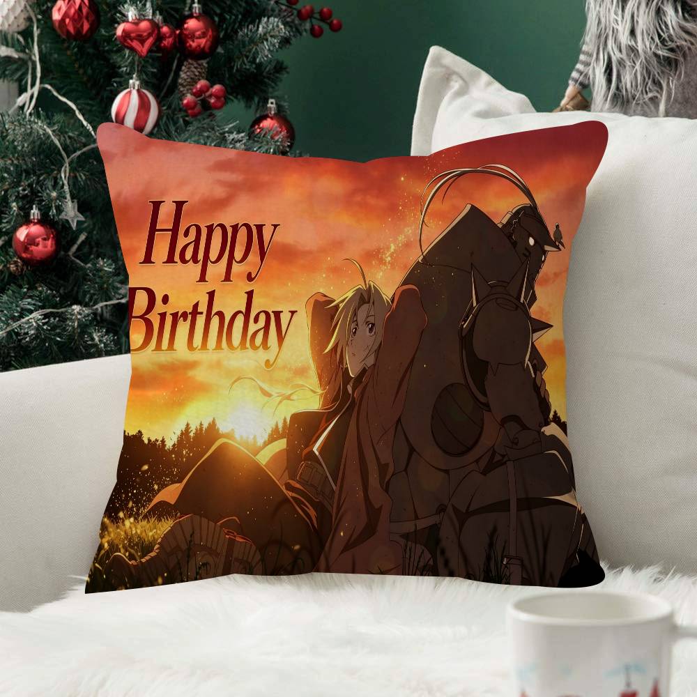 Fullmetal Alchemist Anime Fashion Decorative Pillowcase Throw Cover Pillow Case Cushion For Living Room Square Home Decor