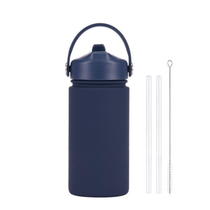 350Ml Stainless Steel Sports Water Cup Wide Mouth Portable Bottle 316L Suction Nozzle Thermos Cup