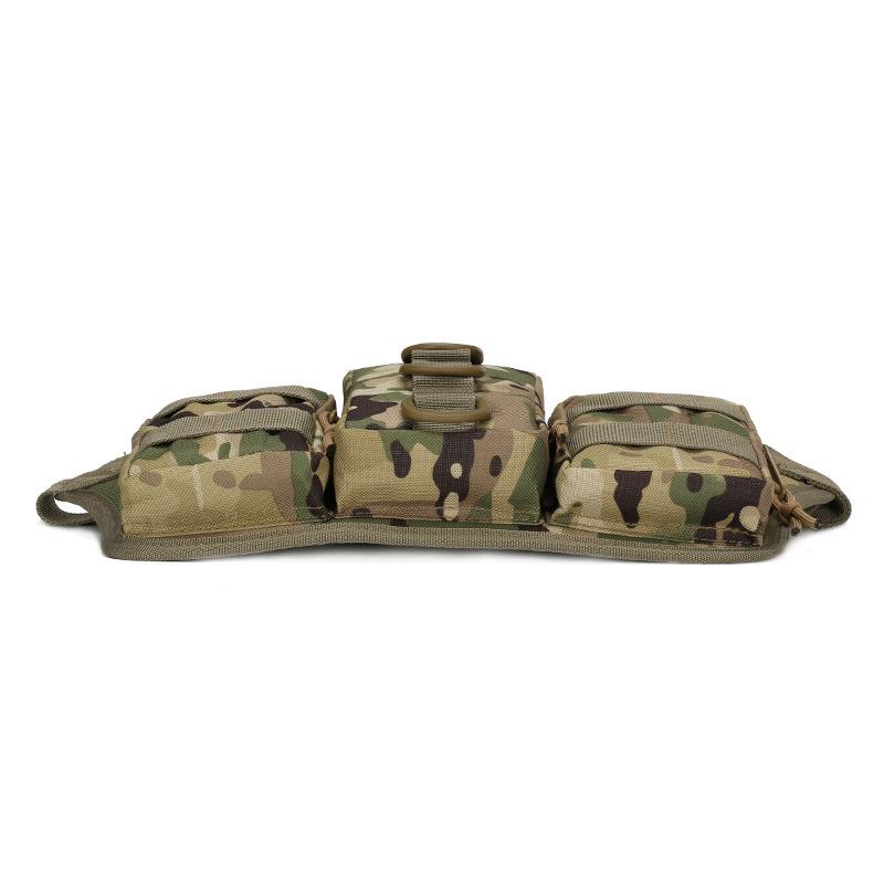 Triple Pocket Tactical Camo Waist Bag: Waterproof, Small, Outdoor, Cycling, and Mountaineering Sports Pack