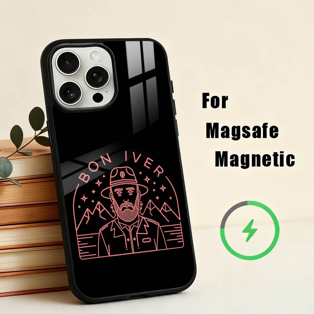 

Atmospheric Band B-Bon I-Iver Phone Case For iPhone 17,16,15,14,13,12,Plus,Pro,Max for Magsafe Magnetic Wireless Charging iPhone15PRO