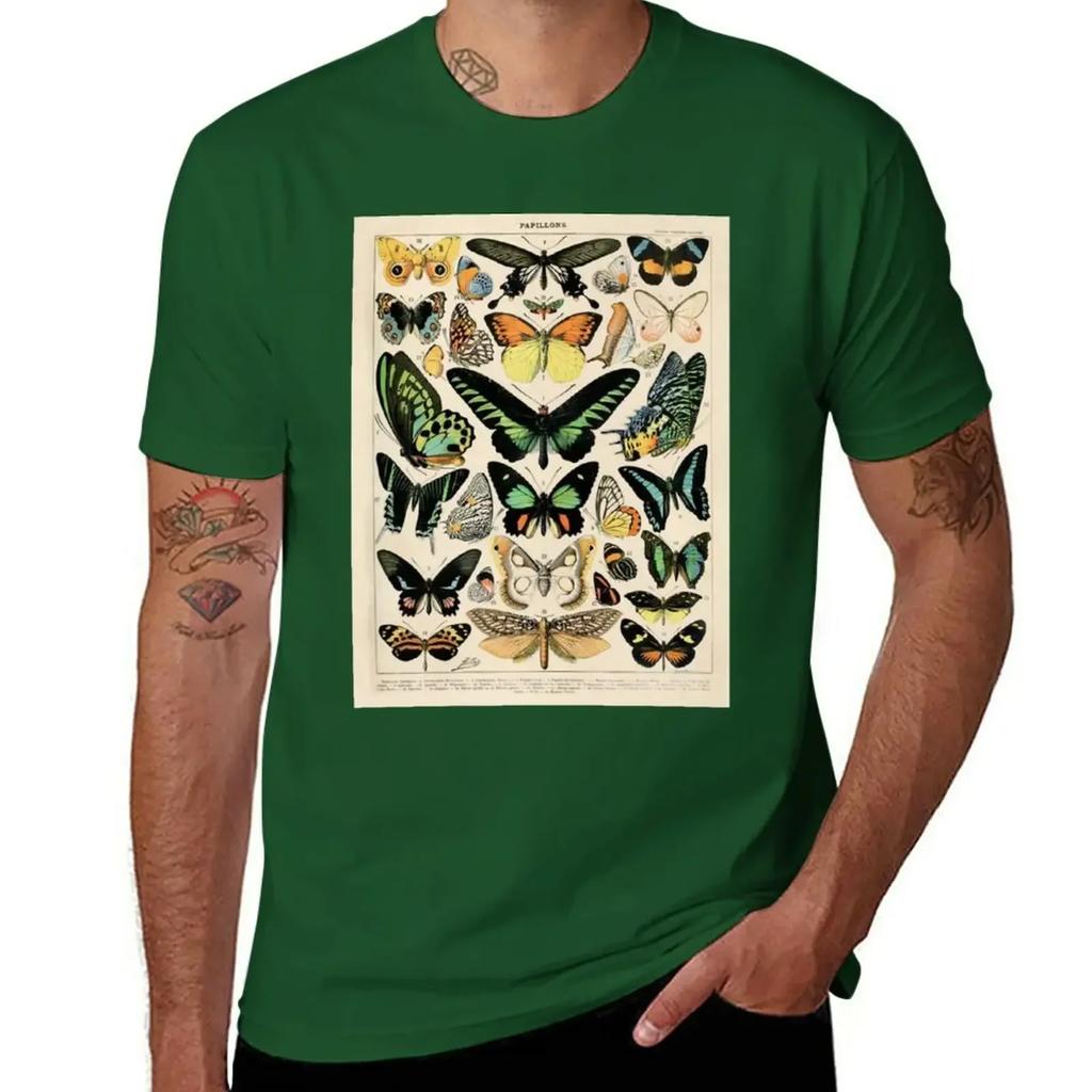 T-shirt poster farfalla vintage vestiti carini top estivo vestiti hippie t-shirt uomo