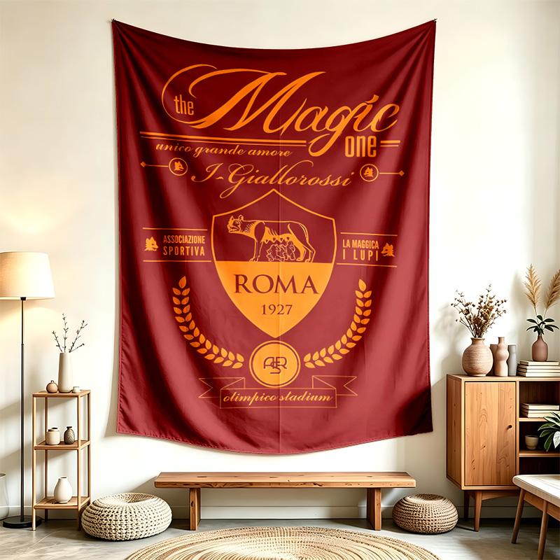 AS Roma (19) Tapiz Adecuado Para Decorar Hogares Residencias Estudiantiles Y Dormitorios Suave Al Tacto Y Un Regalo Perfecto Para Amigos Y Familiares