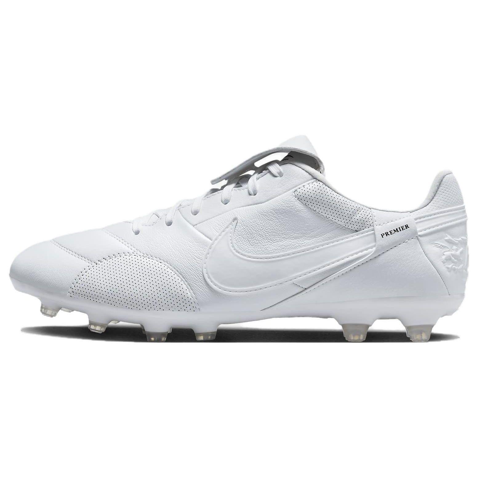 Nike Premier 3 FG Unisex Firm Ground Soccer Cleats Triple White AT5889-100 EU 42