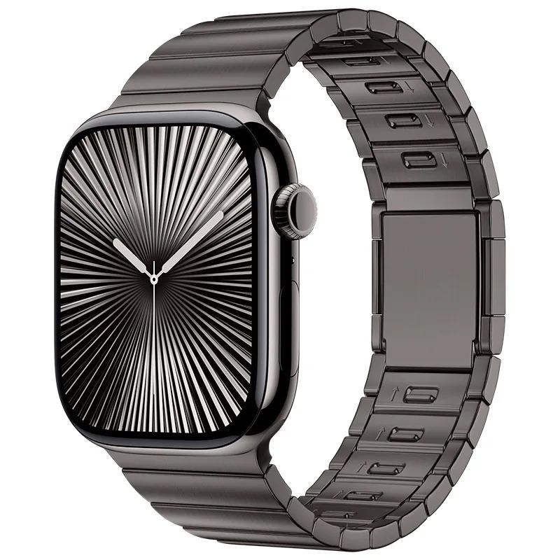 Metal Magnetic Clasp Strap for Apple Watch Band 49mm 46mm 45mm 44mm 42mm Quick-release Wristband iWatch Ultra 10 9 8 7 6 5 SE 3