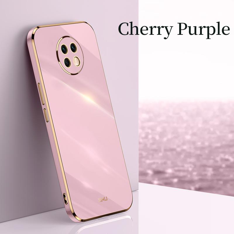 Pokovený čtvercový držák prstenu na prst pouzdro na telefon pro Xiaomi Redmi note 9T 9 T redmi9T note9 T Nfc Luxusní měkký silikonový kryt se stojánkem