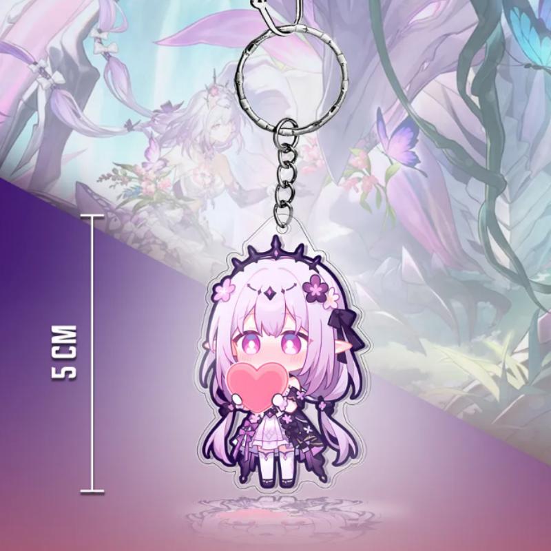 5Cm Acrylic Key Buckle for Honkai: Star Rail Phainon Acheron Castorice Anaxa Character Peripheral Keychain Pendant Premium Gift