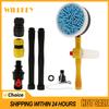 Car Wash Brush Kit Handle Scratch Free Car Scrub Brush 360° Rotating Car Cleaning Brush for Cleaning Wheel Tire Glass Windows