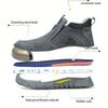 Indestructible Safety Shoes For Man Welding Work Boots for Men Non Slip Steel Toe Shoes Anti-smash Stab-resistant Safety Shoes
