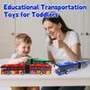 City Bus Toy 1:64 Scale Die Cast Metal Pull Back Vehicles Educational Gift Friction Powered Cars Play Toys for Kids
