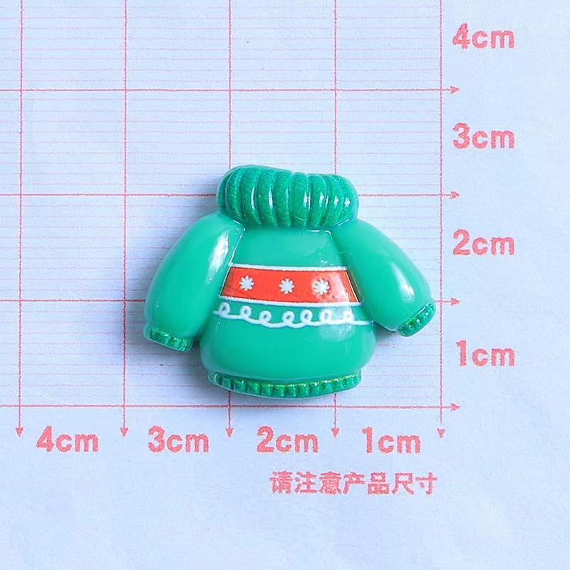 10PCS Resin Kawaii Colorful Gingerbread Man Snowman Bells Trees Flat Back Cartoon Christmas Figurines Scrapbook DIY Decor Crafts