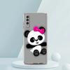 Cute Animal Panda Luxury Transparent Phone Case for Samsung Galaxy A12 A02 A03S A50 A70 A40 A10 A20 A30 Cover Silicone Shell Bag