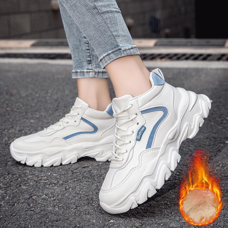 

Зимние бархатные утепленные женские кроссовки 2024 новые для учениц средней школы спортивные кроссовки женские нескользящие теплые хлопковые кроссовки кроссовки папы 39 бежевый