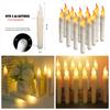 Flameless Taper Candles with or without Remote Control Battery Operated Taper Candles Flickering LED Candlesticks for Halloween