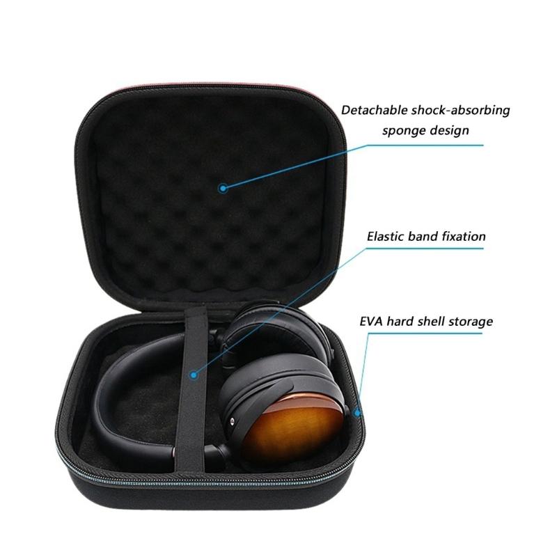 Portable EVA Headphone Storage Case Box With Soft Lining Detail Design for ATH-WP900 Travel Protections