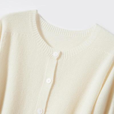 Jinju Women's 100% Merino Wool Seamless Knit Raglan Cardigan